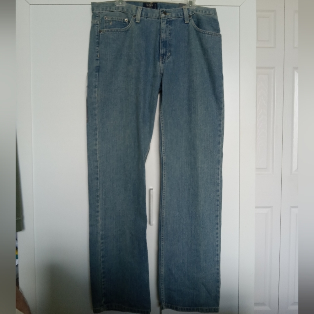 NWT Izod Men's Straight Fit Blue Jeans 36X34